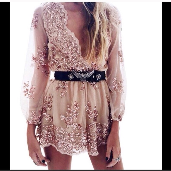 Pants - Gorgeous Champagne Pink Jumpsuit